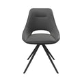Cerutti Swivel Dining Chair Grey - Pair