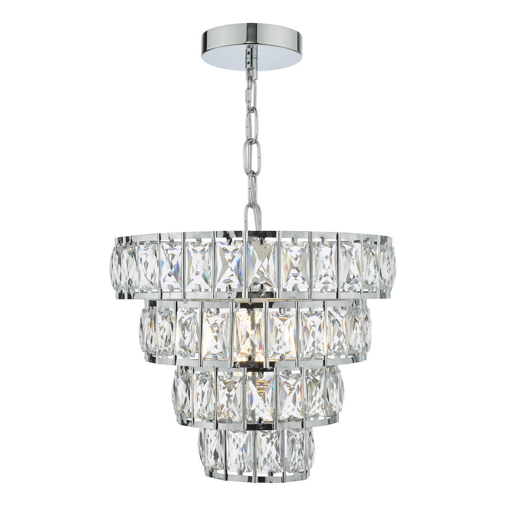 Cerys Single Pendant Polished Chrome Crystal<br>Polished Chrome
