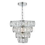 Cerys Single Pendant Polished Chrome Crystal<br>Polished Chrome