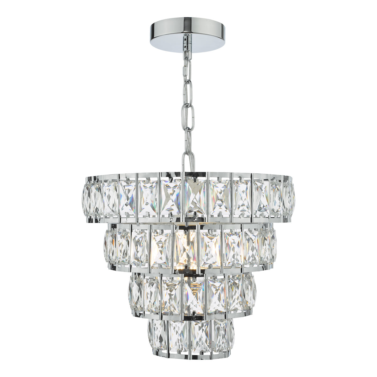 Cerys Single Pendant Polished Chrome Crystal<br>Polished Chrome