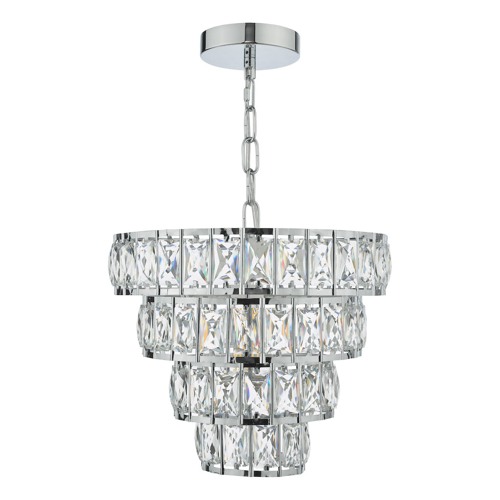 Cerys Single Pendant Polished Chrome Crystal<br>Polished Chrome