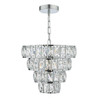 Cerys Single Pendant Polished Chrome Crystal<br>Polished Chrome
