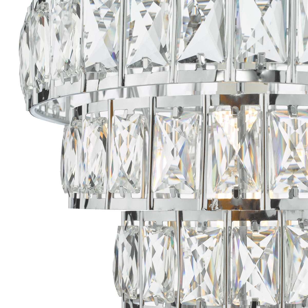 Cerys Single Pendant Polished Chrome Crystal<br>Polished Chrome