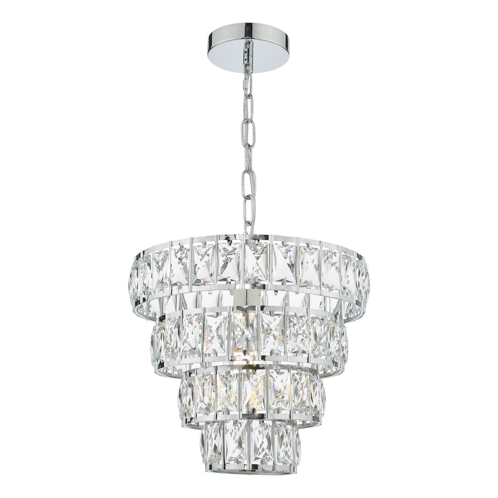 Cerys Single Pendant Polished Chrome Crystal<br>Polished Chrome