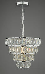 Cerys Single Pendant Polished Chrome Crystal<br>Polished Chrome