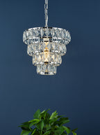 Cerys Single Pendant Polished Chrome Crystal<br>Polished Chrome