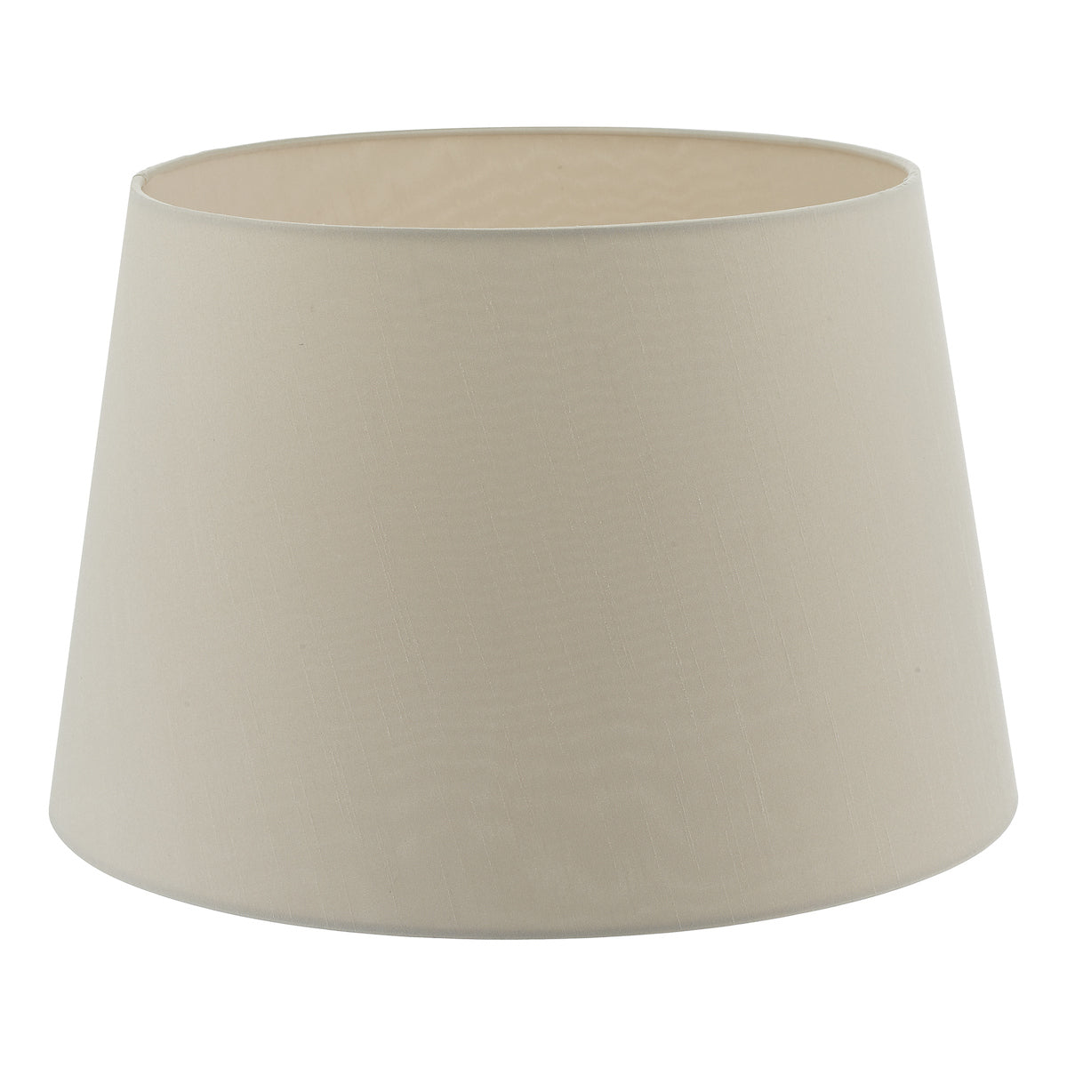 Cezanne Taupe Faux Silk Tapered Drum Shade 35cm<br>Taupe