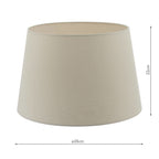 Cezanne Taupe Faux Silk Tapered Drum Shade 35cm<br>Taupe
