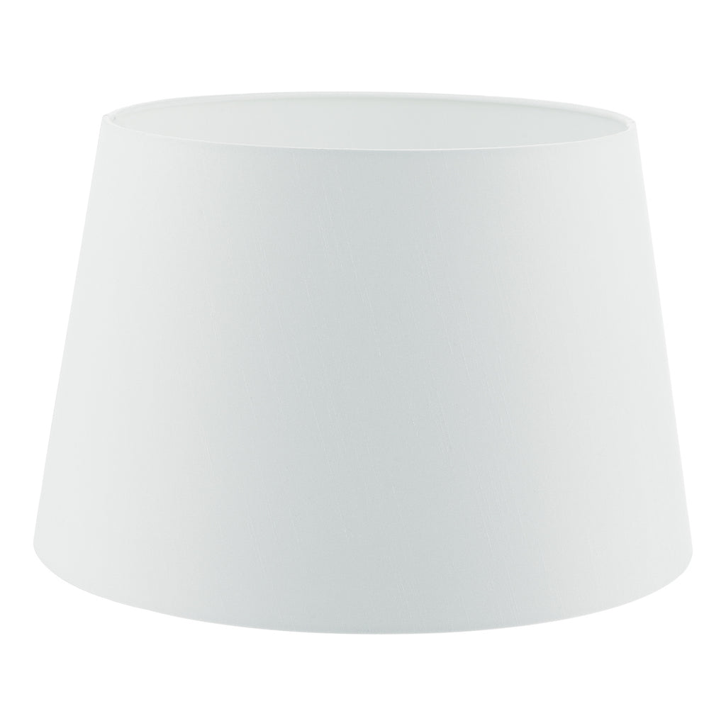 Cezanne White Faux Silk Tapered Drum Shade 35cm<br>White