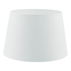 Cezanne White Faux Silk Tapered Drum Shade 35cm<br>White