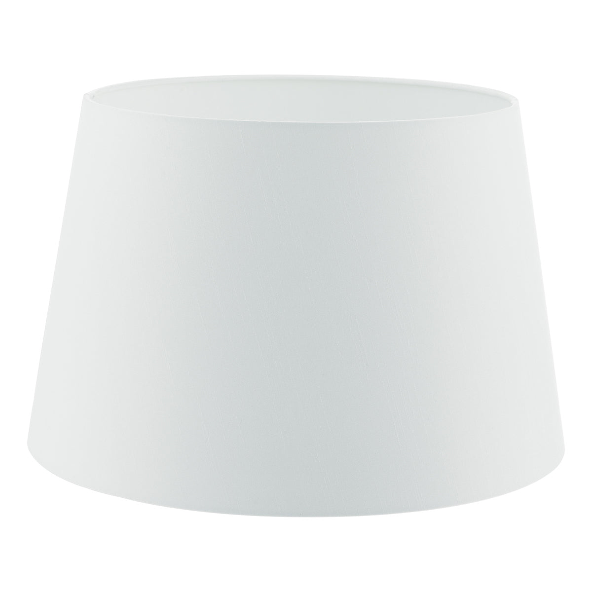 Cezanne White Faux Silk Tapered Drum Shade 35cm<br>White