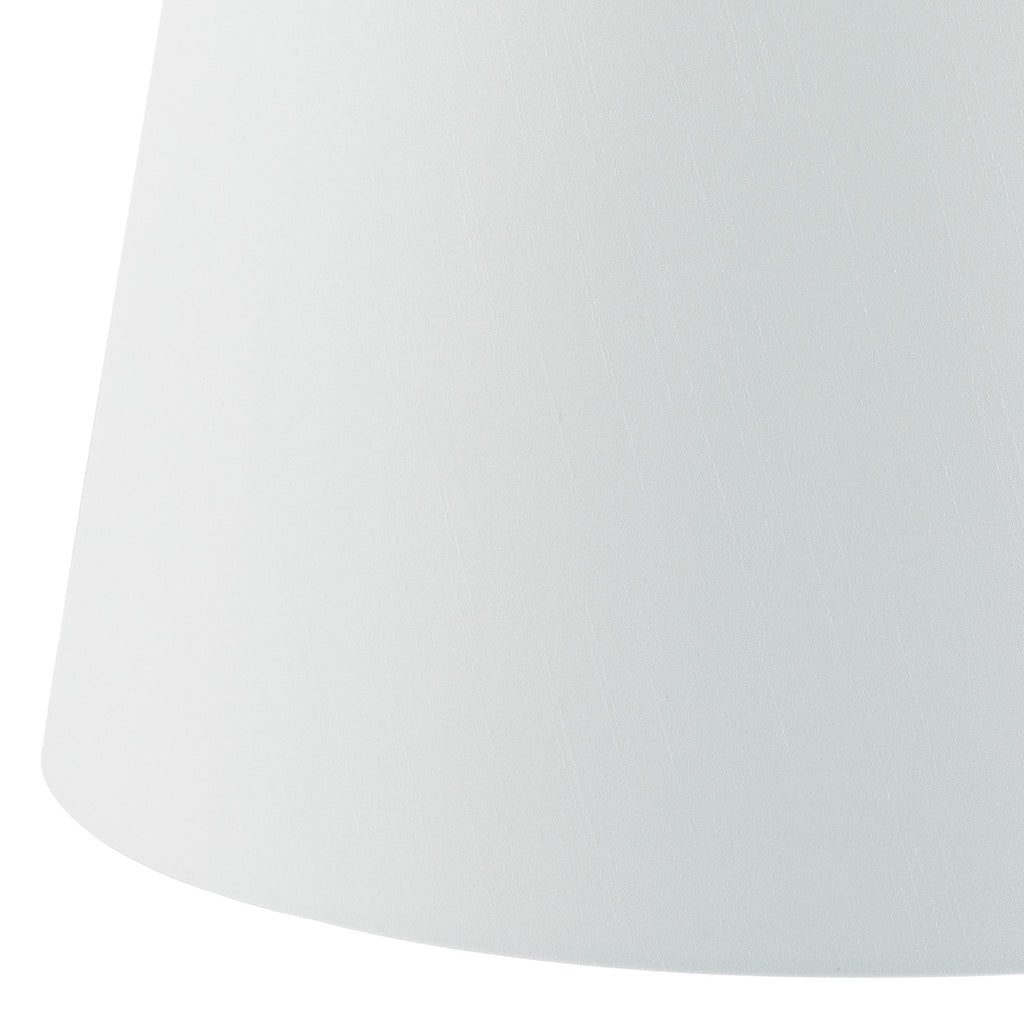 Cezanne White Faux Silk Tapered Drum Shade 35cm<br>White