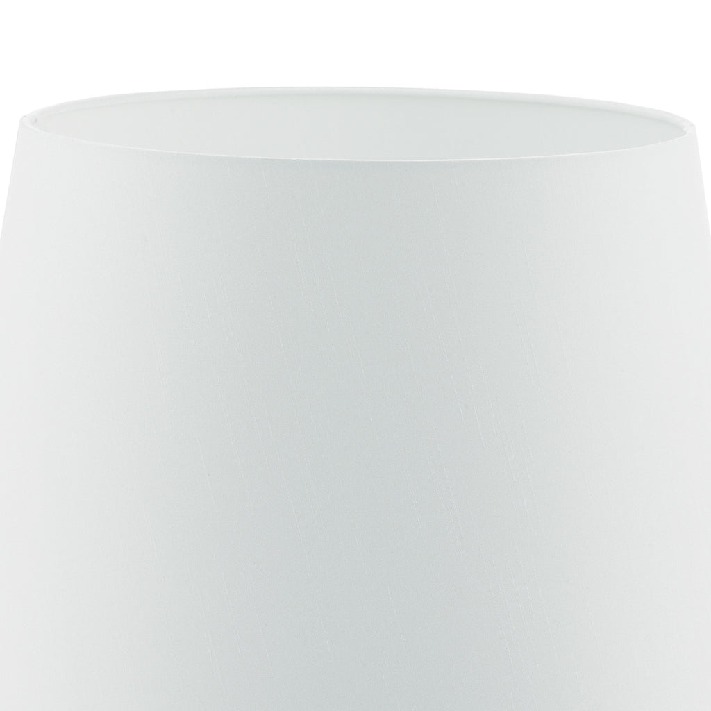 Cezanne White Faux Silk Tapered Drum Shade 35cm<br>White
