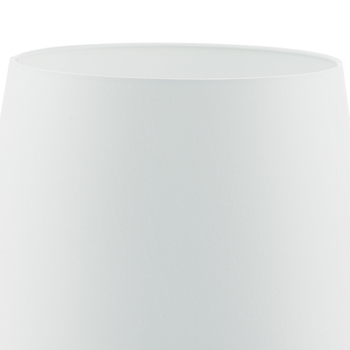 Cezanne White Faux Silk Tapered Drum Shade 35cm<br>White