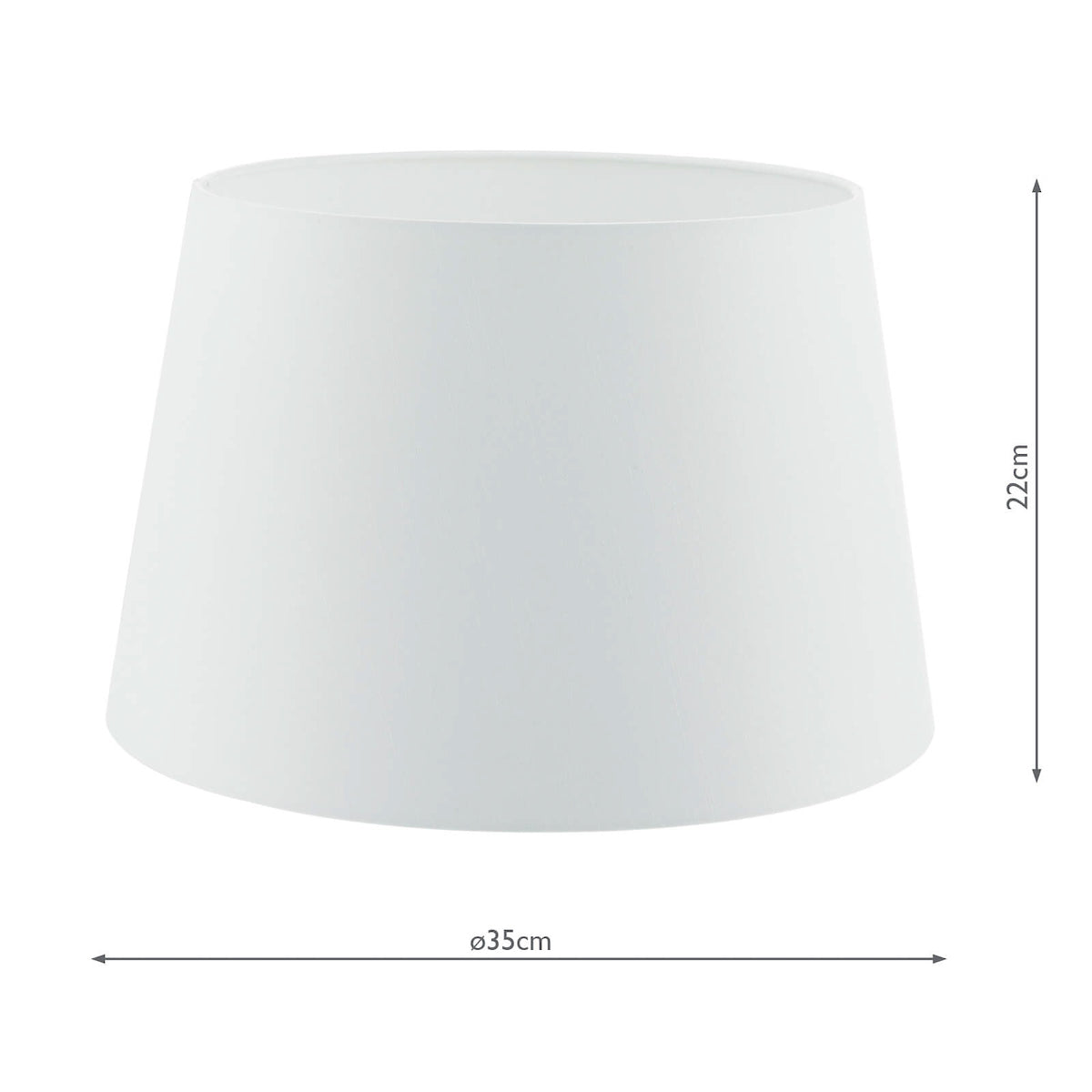 Cezanne White Faux Silk Tapered Drum Shade 35cm<br>White