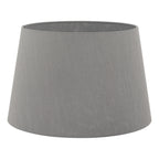 Cezanne Grey Faux Silk Tapered Drum Shade 35cm<br>Grey