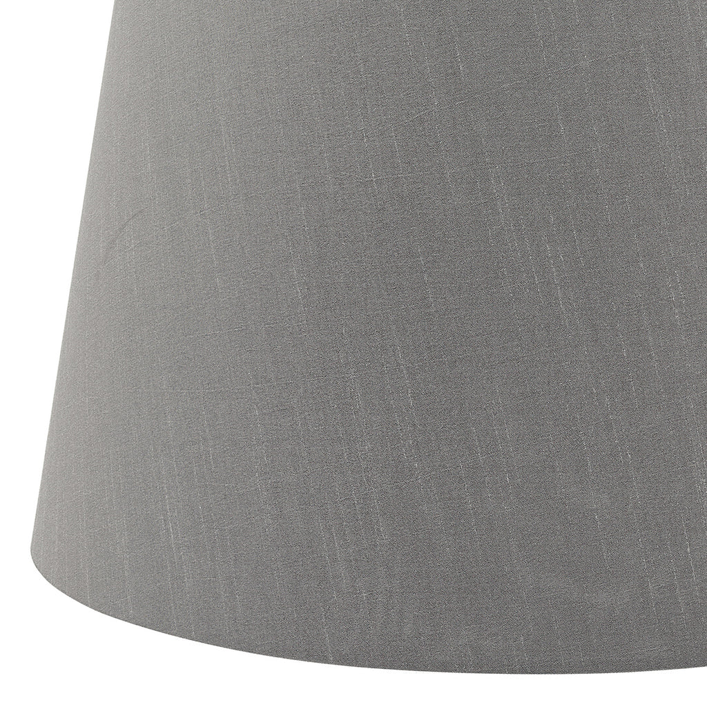 Cezanne Grey Faux Silk Tapered Drum Shade 35cm<br>Grey
