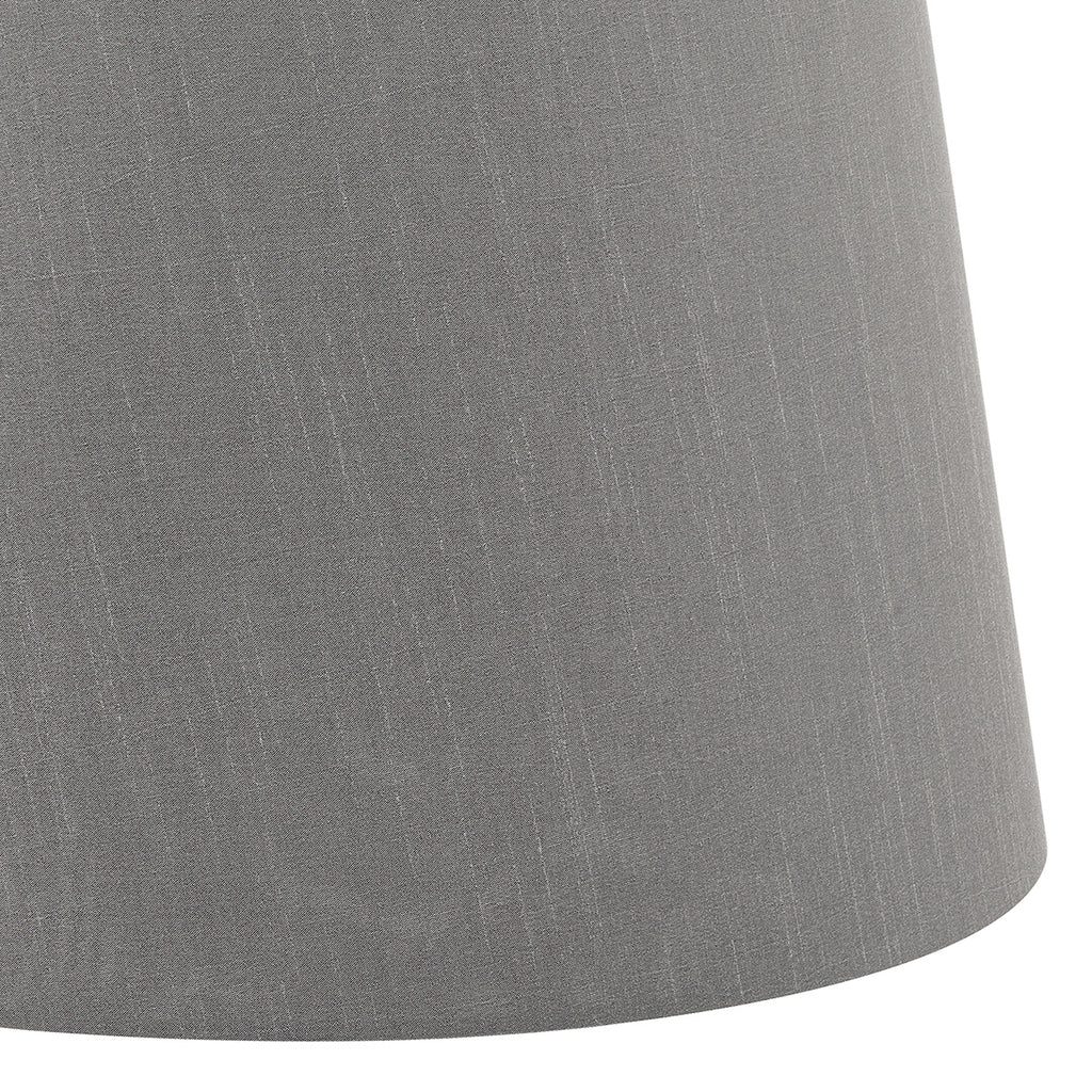 Cezanne Grey Faux Silk Tapered Drum Shade 35cm<br>Grey