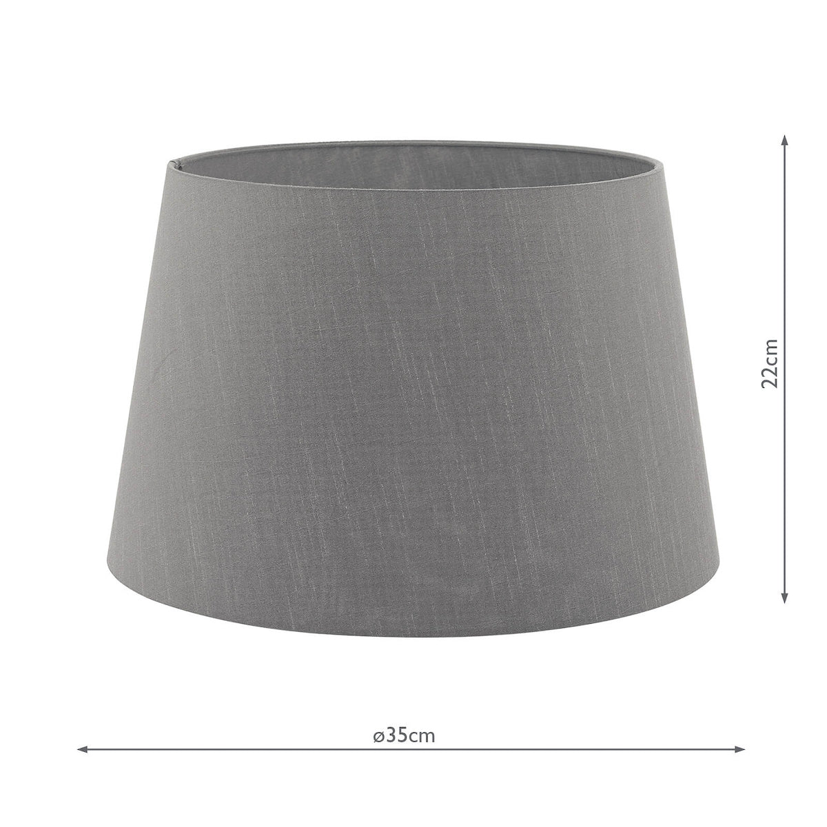 Cezanne Grey Faux Silk Tapered Drum Shade 35cm<br>Grey