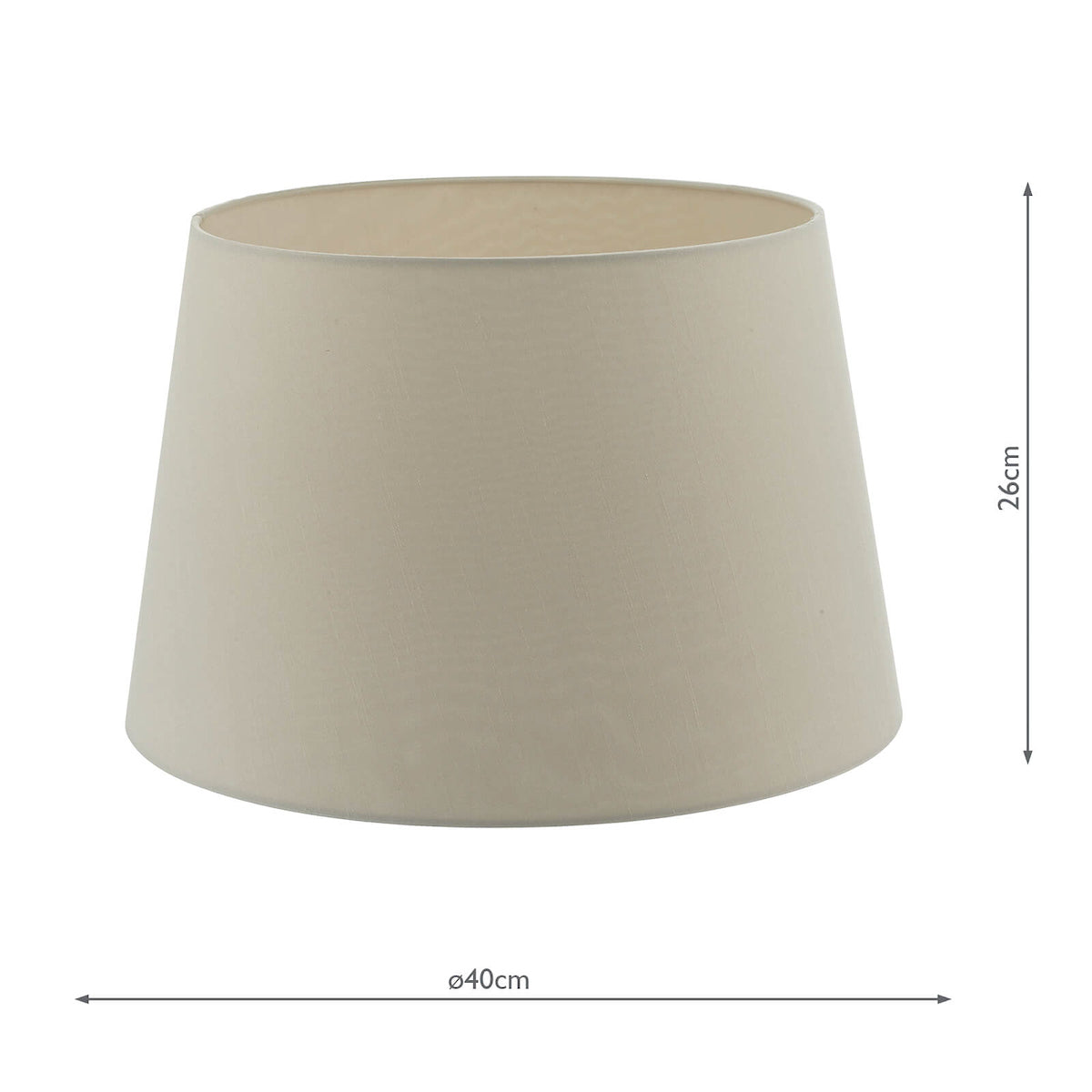 Cezanne Taupe Faux Silk Tapered Drum Shade 40cm<br>Taupe