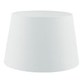 Cezanne White Faux Silk Tapered Drum Shade White 40cm<br>White
