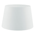 Cezanne White Faux Silk Tapered Drum Shade White 40cm<br>White