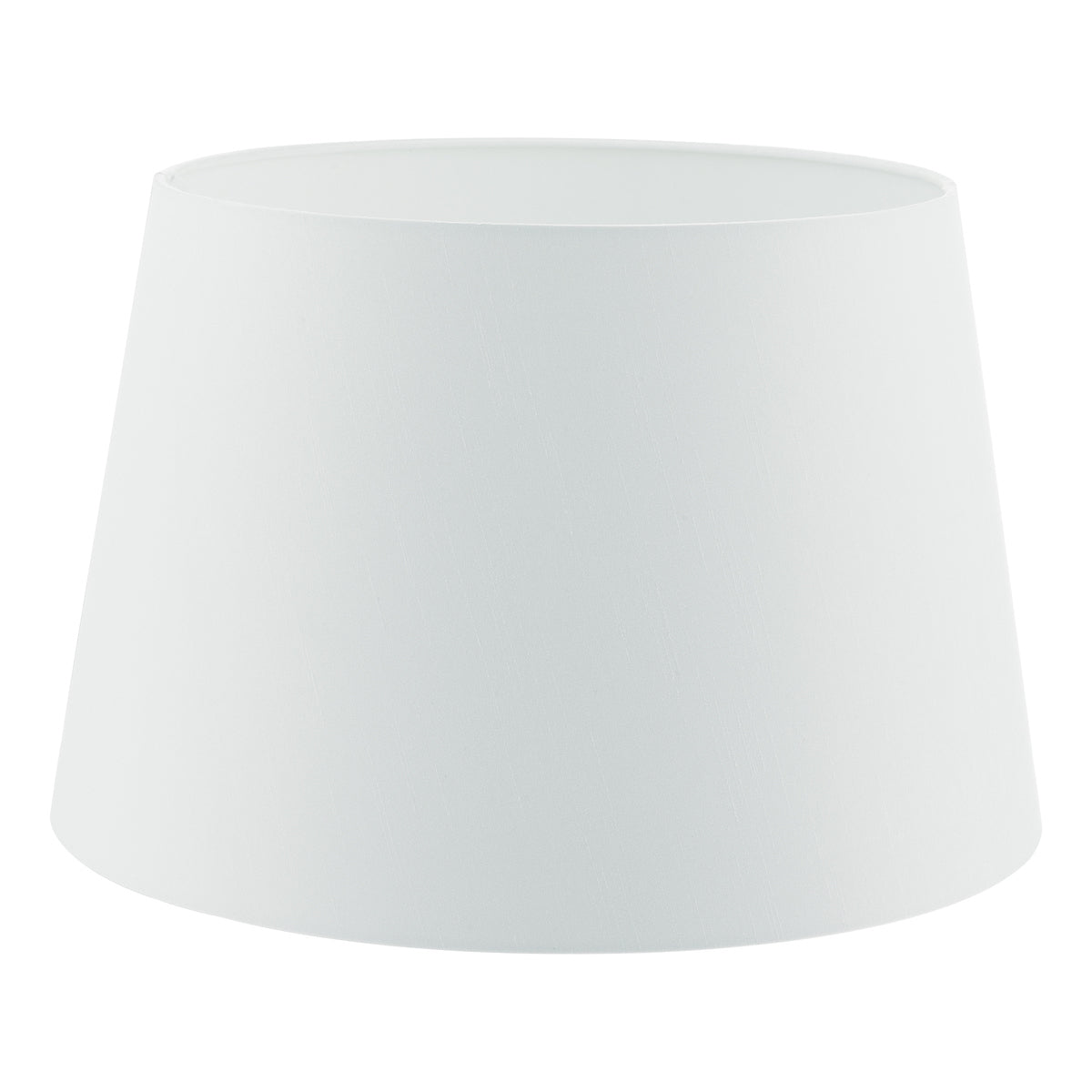 Cezanne White Faux Silk Tapered Drum Shade White 40cm<br>White