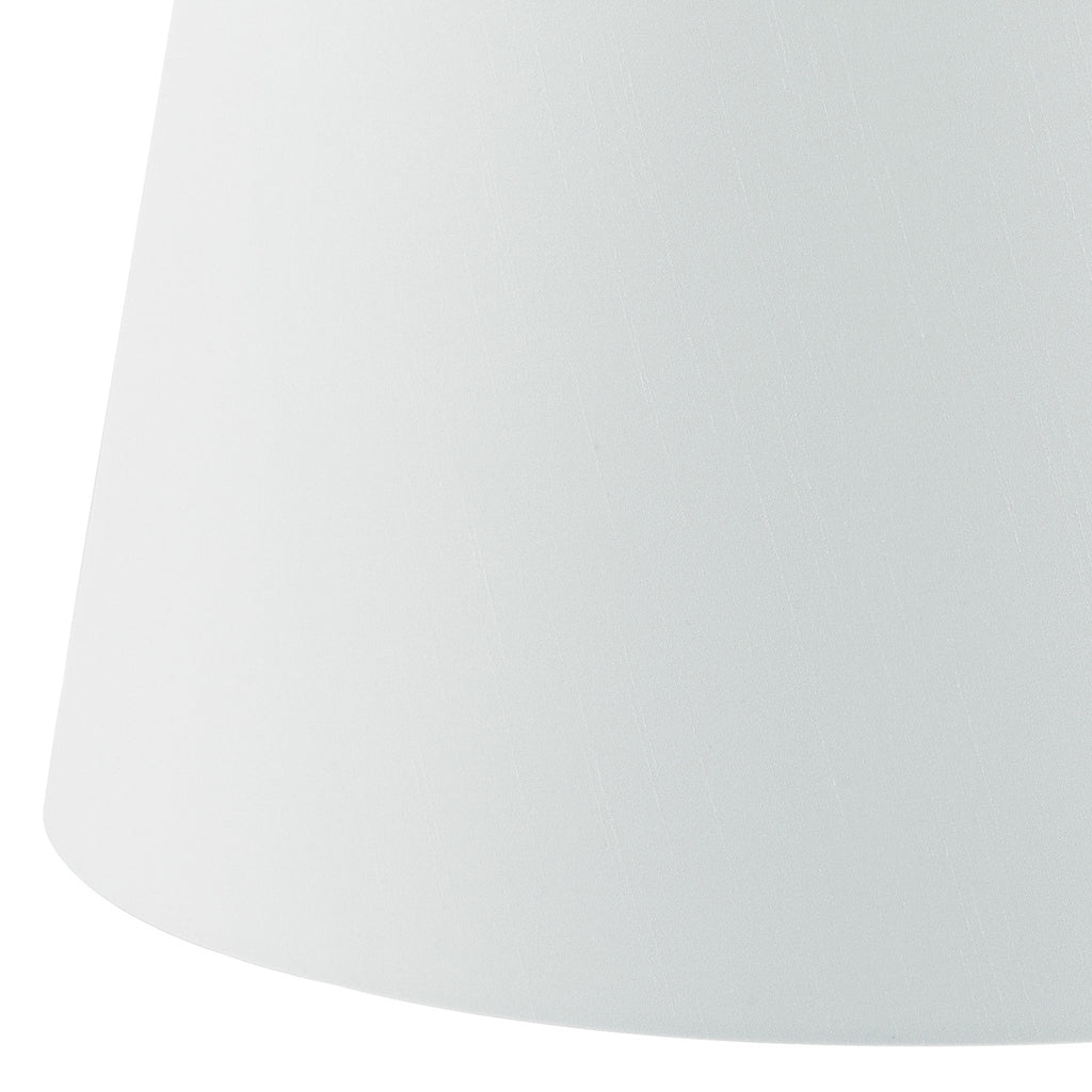 Cezanne White Faux Silk Tapered Drum Shade White 40cm<br>White
