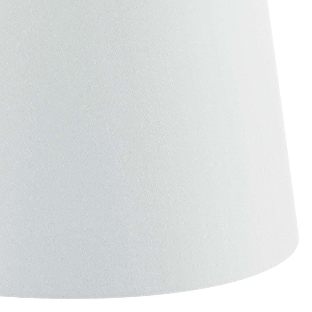Cezanne White Faux Silk Tapered Drum Shade White 40cm<br>White