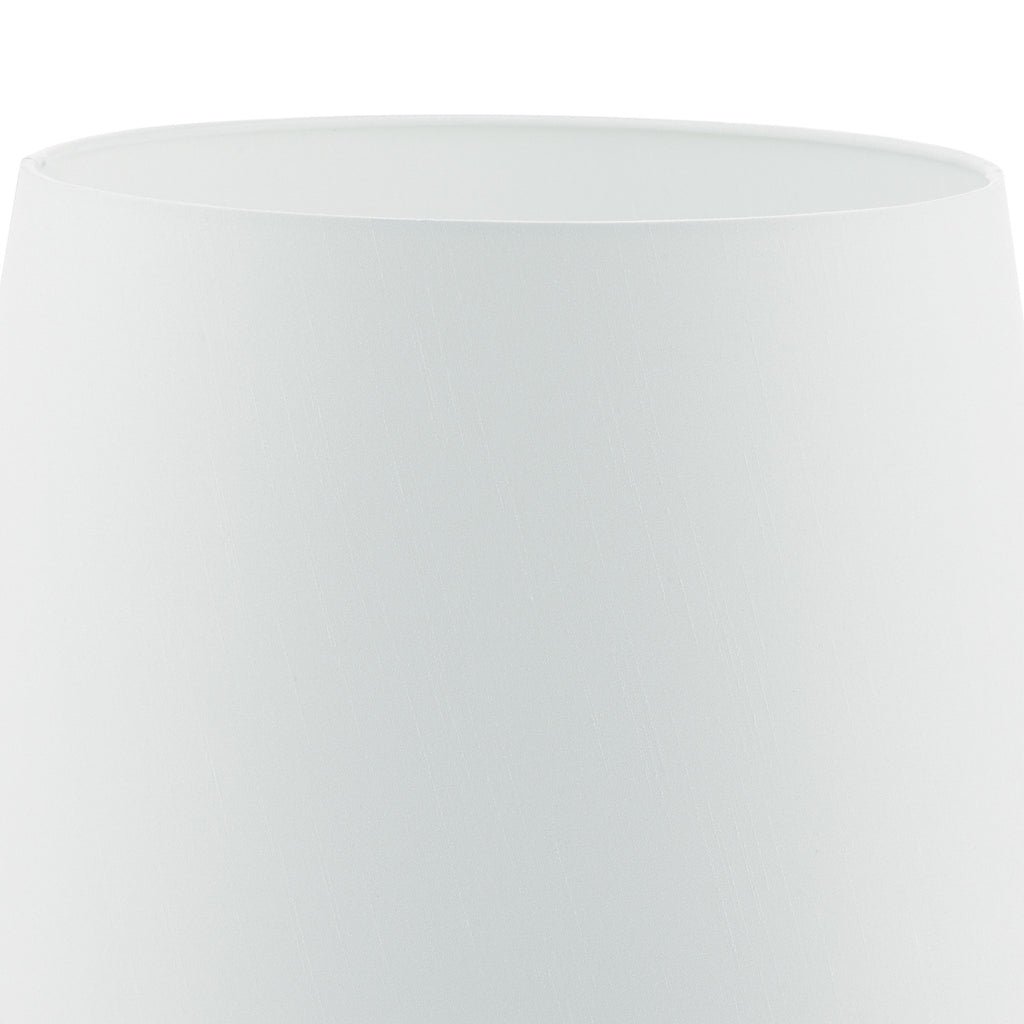 Cezanne White Faux Silk Tapered Drum Shade White 40cm<br>White