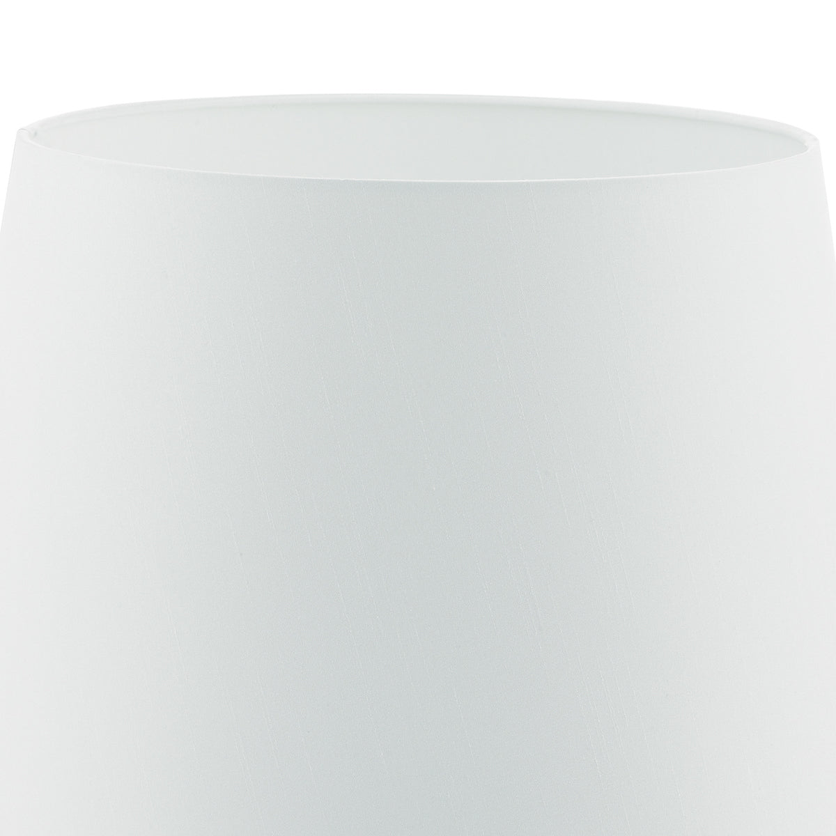 Cezanne White Faux Silk Tapered Drum Shade White 40cm<br>White