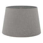 Cezanne Grey Faux Silk Tapered Drum Shade 40cm<br>Grey