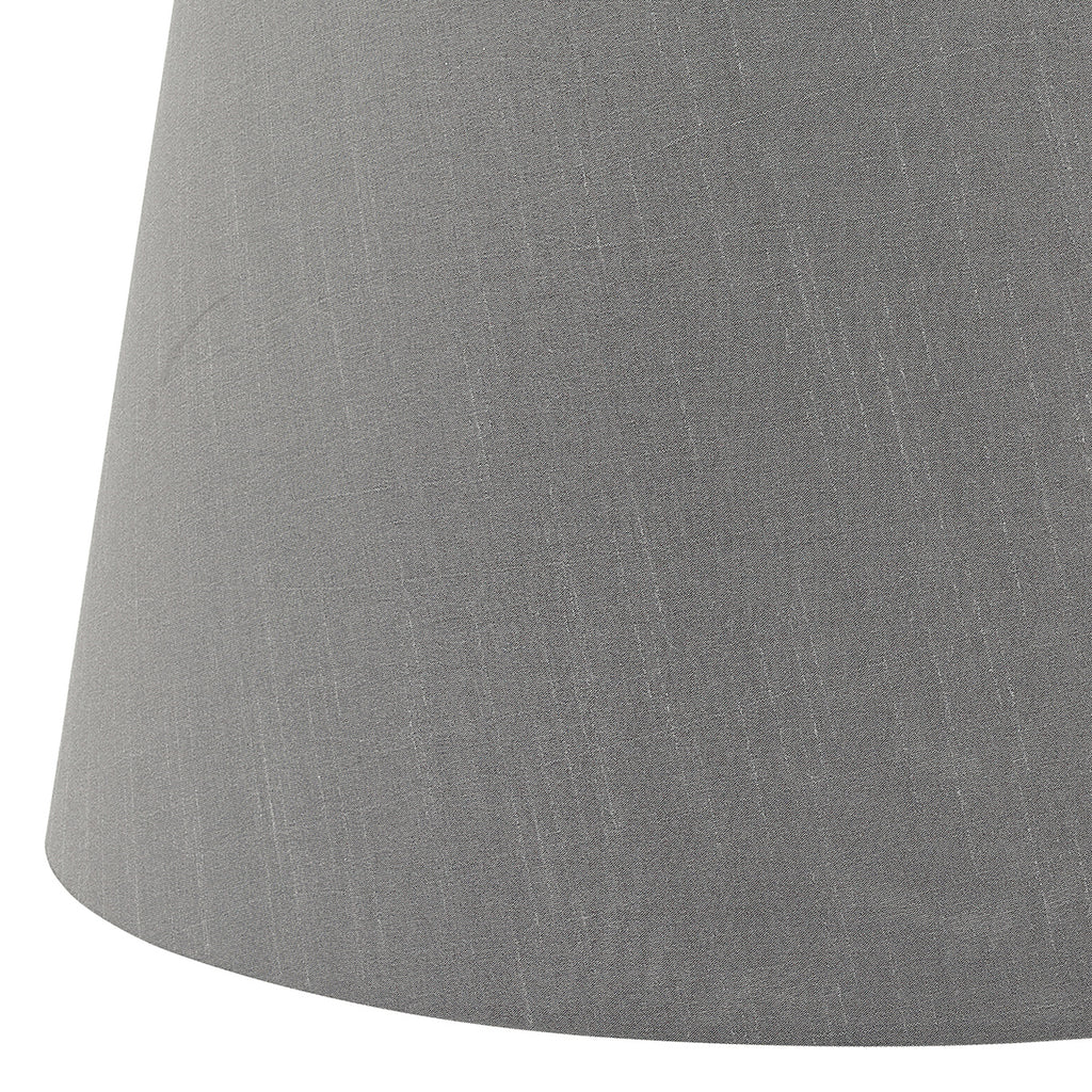 Cezanne Grey Faux Silk Tapered Drum Shade 40cm<br>Grey