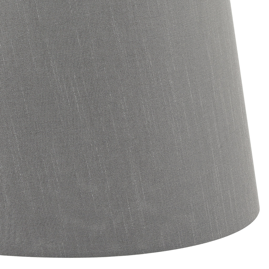 Cezanne Grey Faux Silk Tapered Drum Shade 40cm<br>Grey