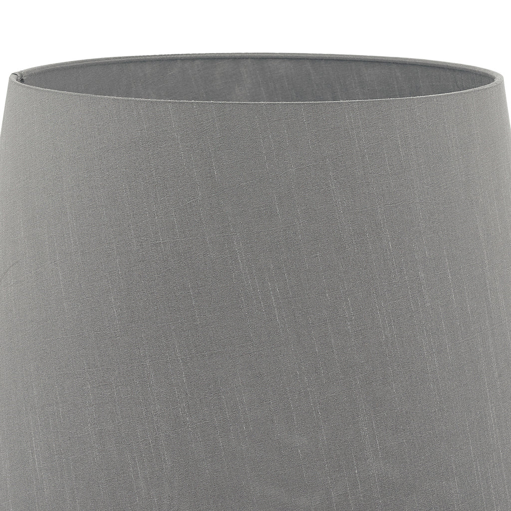 Cezanne Grey Faux Silk Tapered Drum Shade 40cm<br>Grey