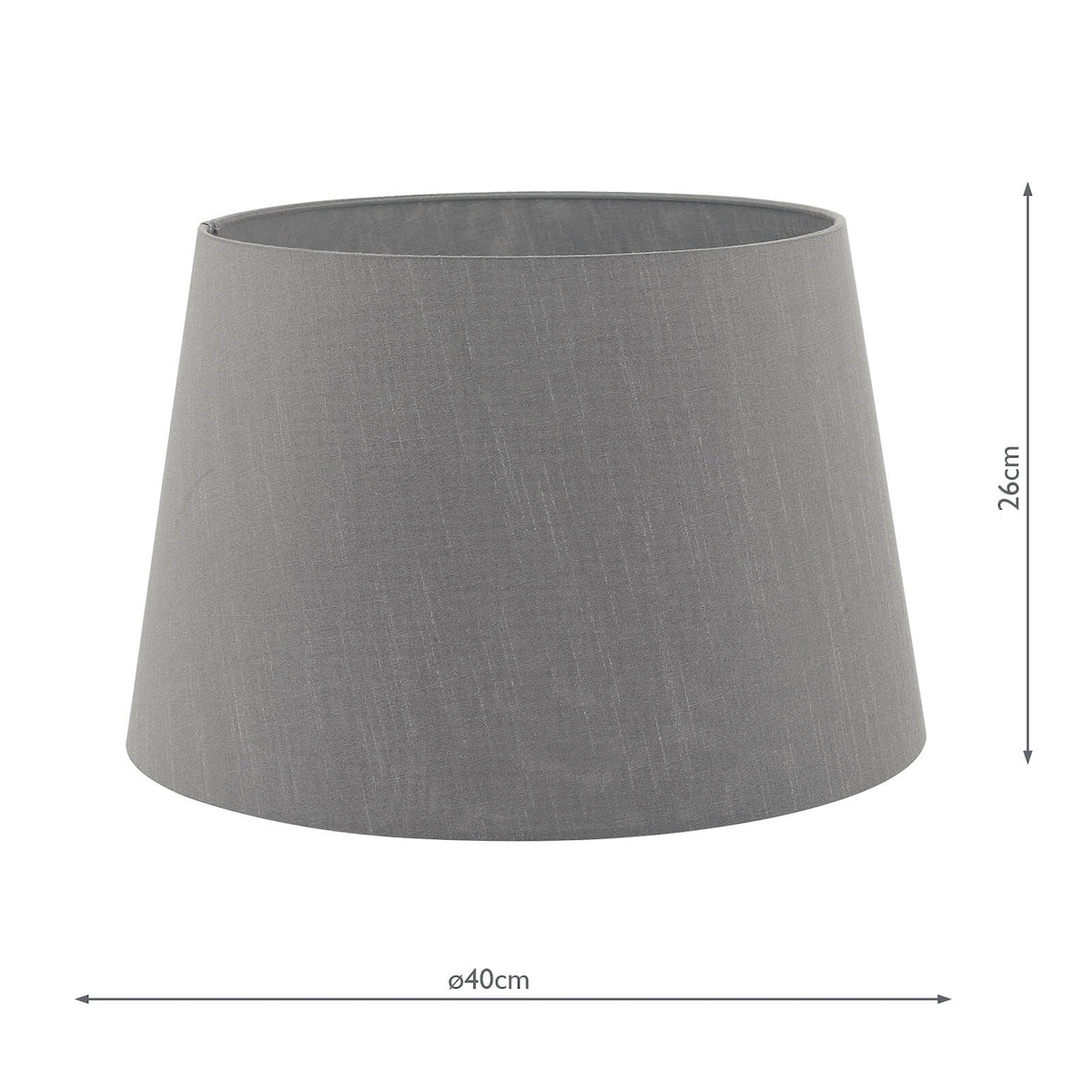 Cezanne Grey Faux Silk Tapered Drum Shade 40cm<br>Grey