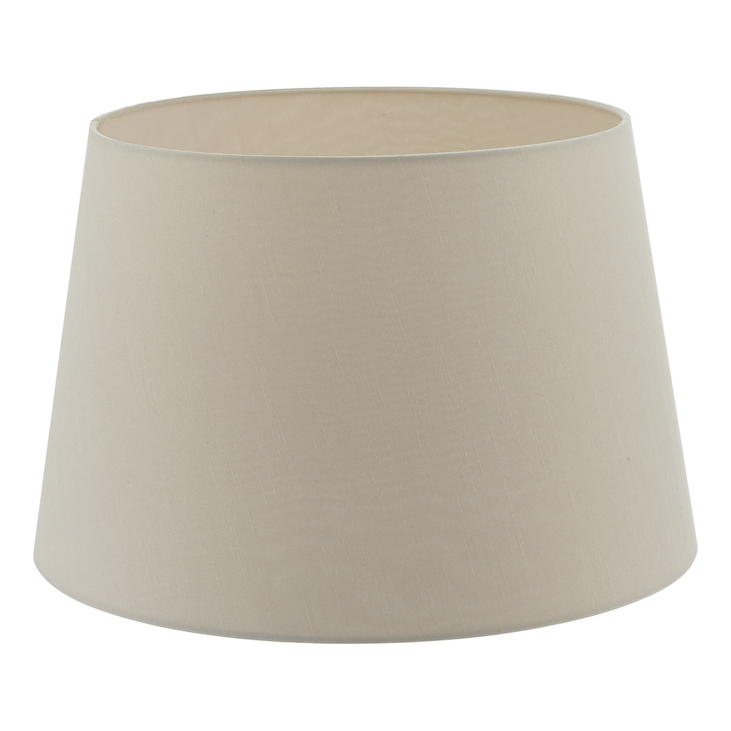 Cezanne Taupe Faux Silk Tapered Drum Shade 45cm<br>Taupe
