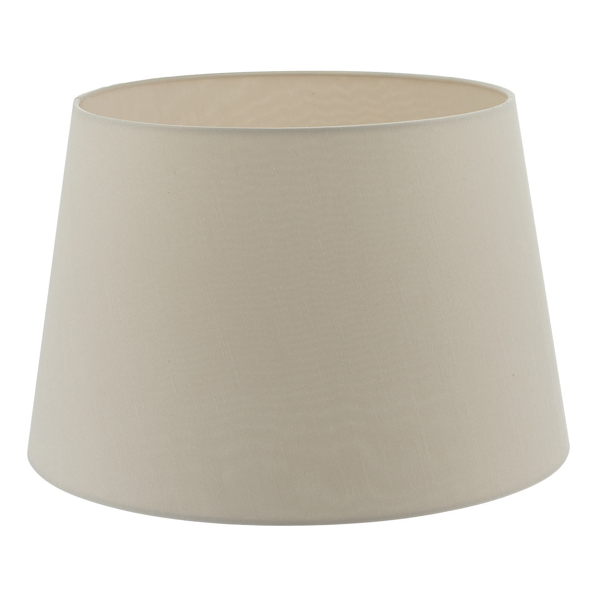 Cezanne Taupe Faux Silk Tapered Drum Shade 45cm<br>Taupe
