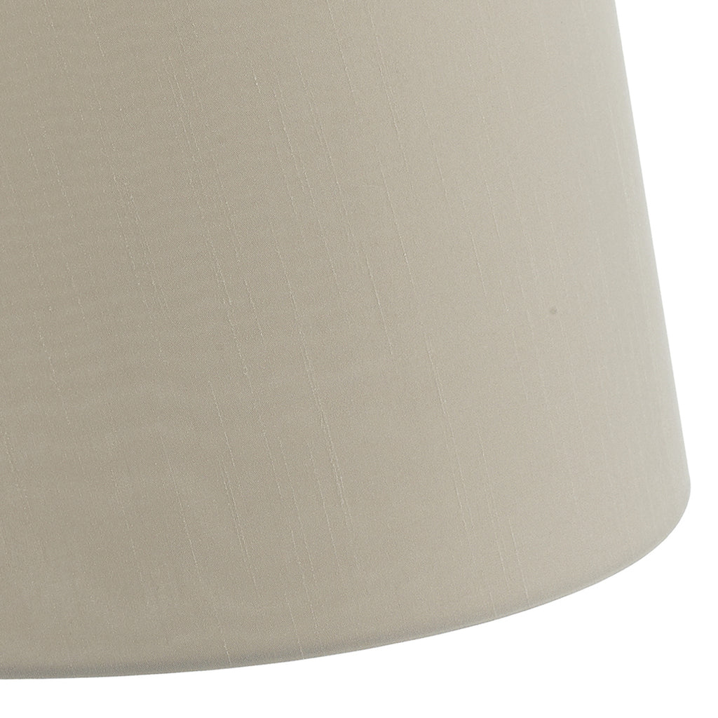 Cezanne Taupe Faux Silk Tapered Drum Shade 45cm<br>Taupe