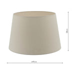 Cezanne Taupe Faux Silk Tapered Drum Shade 45cm<br>Taupe