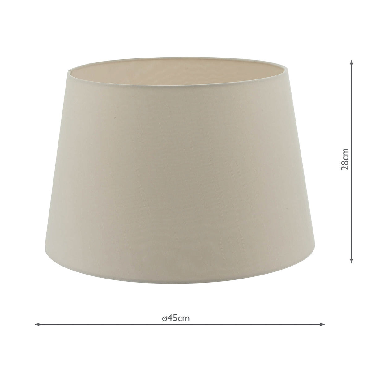 Cezanne Taupe Faux Silk Tapered Drum Shade 45cm<br>Taupe