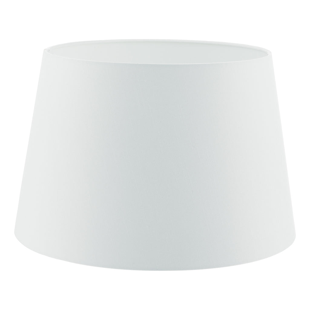 Cezanne White Faux Silk Tapered Drum Shade 45cm<br>White