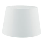 Cezanne White Faux Silk Tapered Drum Shade 45cm<br>White