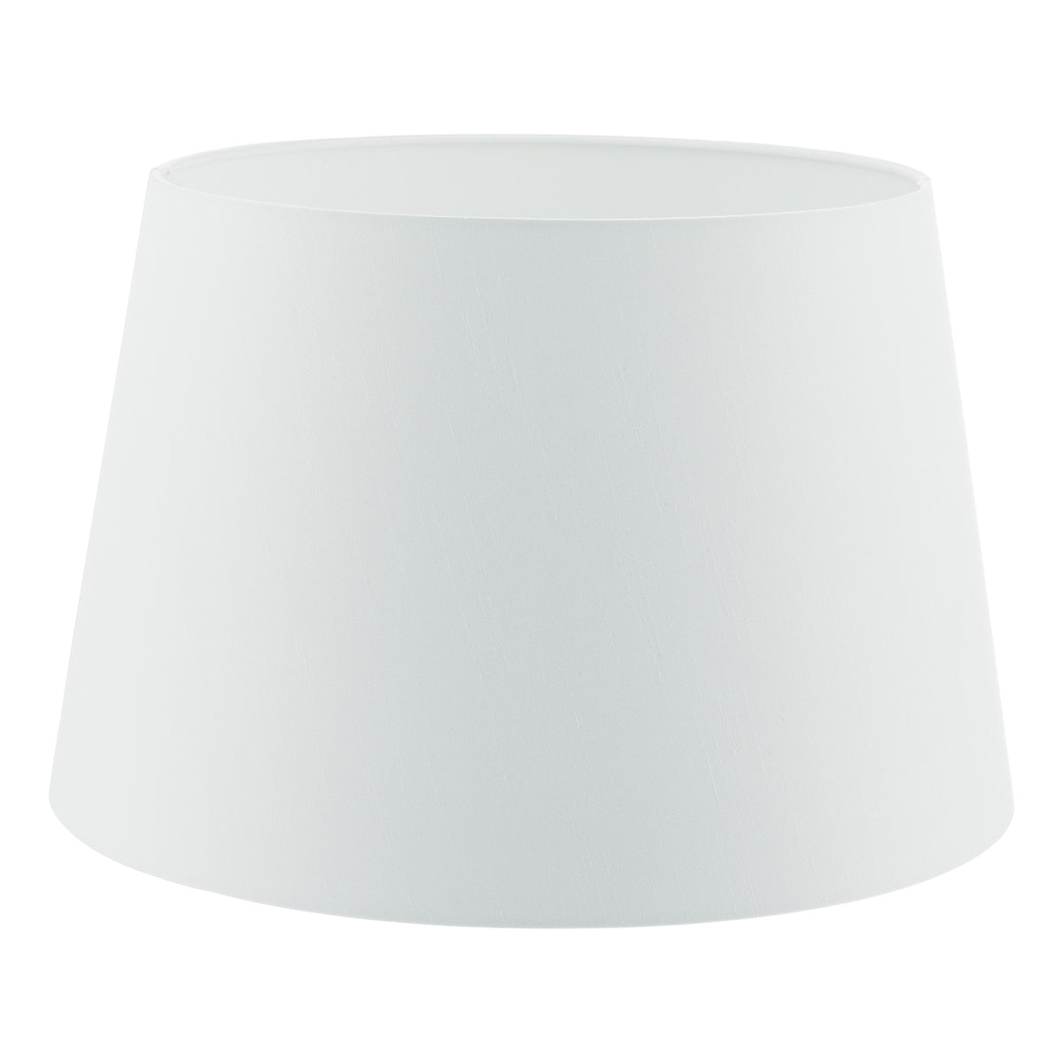 Cezanne White Faux Silk Tapered Drum Shade 45cm<br>White