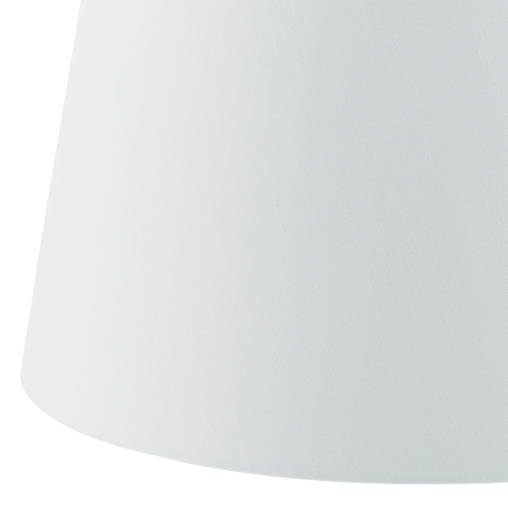 Cezanne White Faux Silk Tapered Drum Shade 45cm<br>White