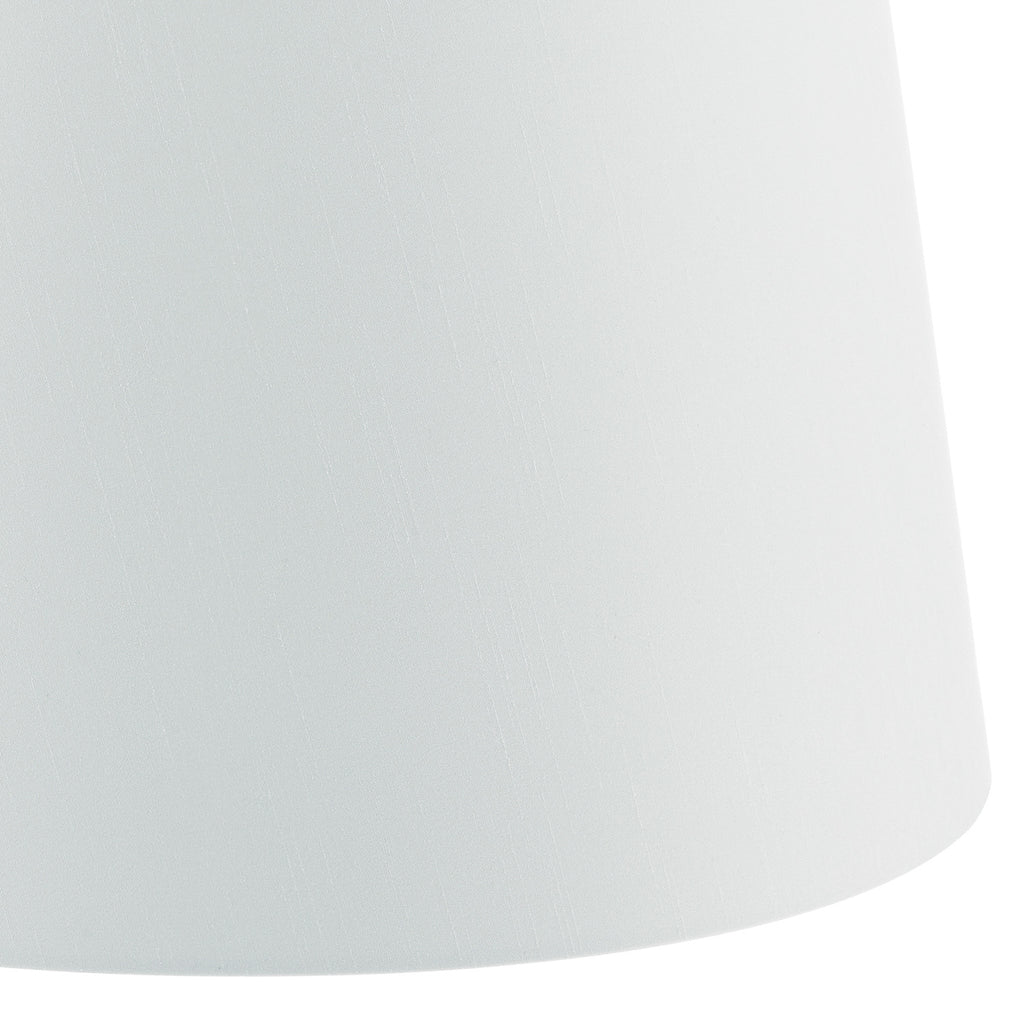 Cezanne White Faux Silk Tapered Drum Shade 45cm<br>White