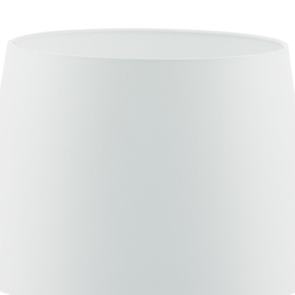 Cezanne White Faux Silk Tapered Drum Shade 45cm<br>White