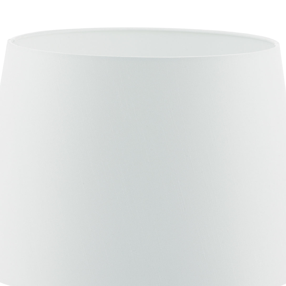 Cezanne White Faux Silk Tapered Drum Shade 45cm<br>White