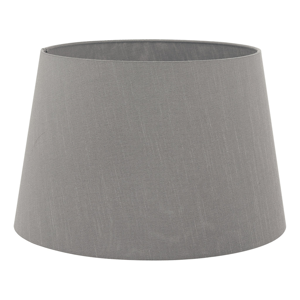 Cezanne Grey Faux Silk Tapered Drum Shade 45cm<br>Grey