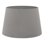 Cezanne Grey Faux Silk Tapered Drum Shade 45cm<br>Grey